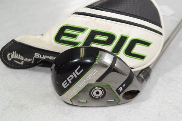 LEFT HANDED Callaway Epic Super 3 - 18* Hybrid Stiff Aerotech SteelFiber #170019 - Golf Club Brokers