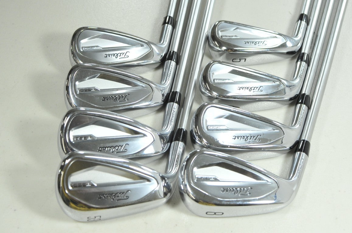 LEFT HANDED Titleist T350 2023 5-PW,48*,53* Iron Set Senior Graphite #206532