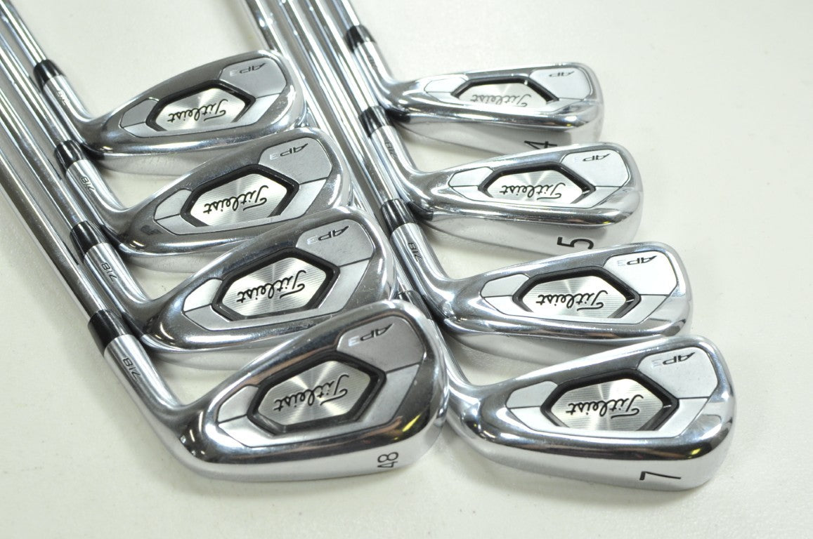 Titleist 718 AP3 4-PW,48* Iron Set X-Stiff RH AMT Tour White X100 Steel # 203993