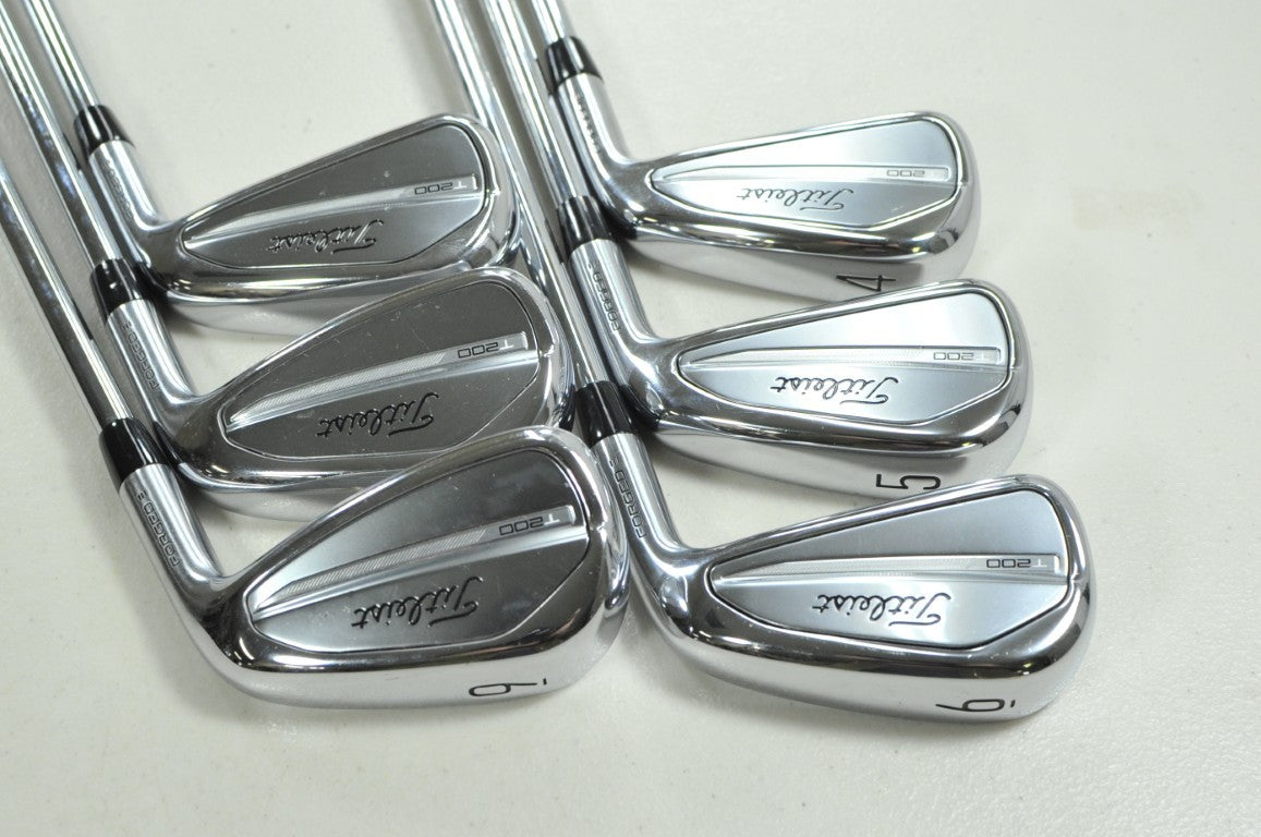 Titleist T200 2023 4-9 Iron Set Regular Flex Right AMT Black R300 Steel #199532