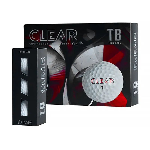 Clear Golf Tour Black Golf Balls - One Dozen - Golf Club Brokers