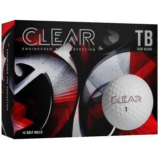 Clear Golf Tour Black Golf Balls - One Dozen