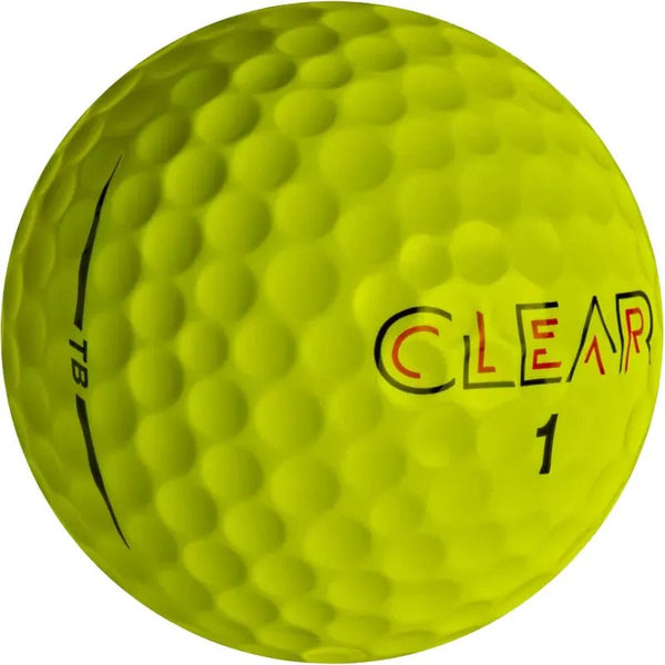 Clear Golf Tour Black Yellow Golf Balls - One Dozen - Golf Club Brokers