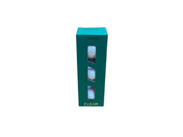 Clear Golf Tour Green Golf Balls - One Sleeve