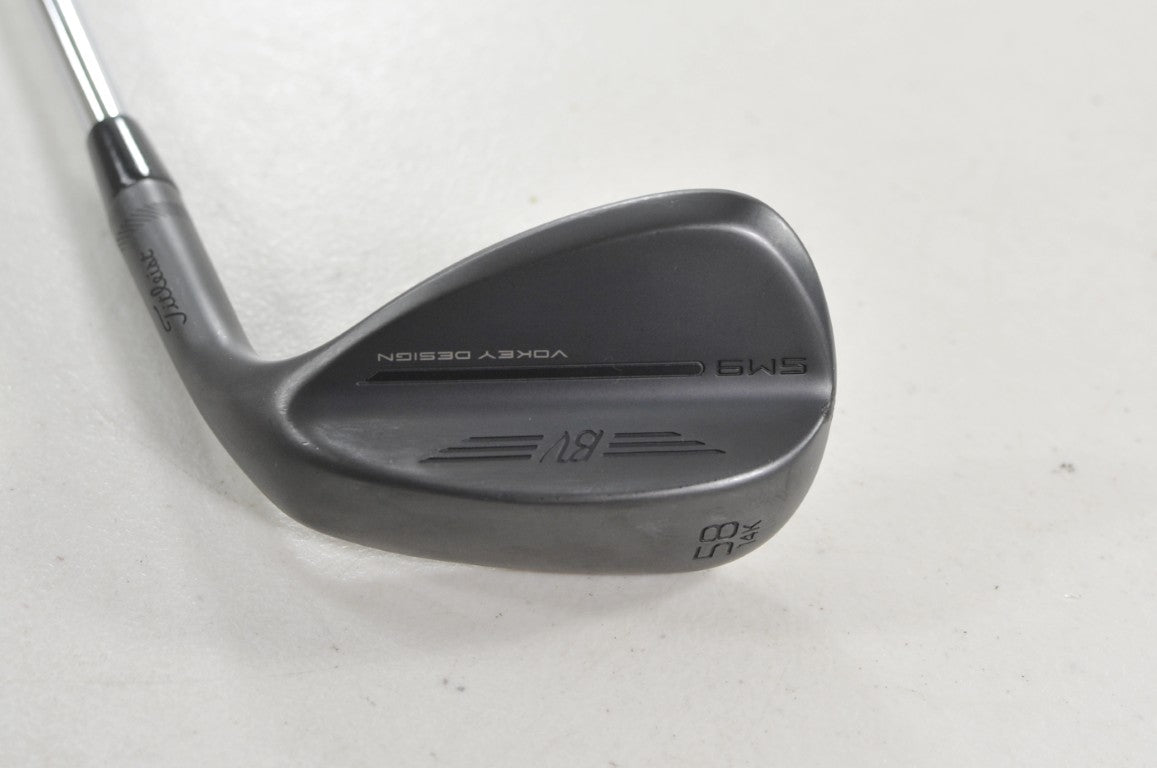 Titleist Vokey SM9 Jet Black 58*-14K Wedge Right BV Wedge Flex Steel # 221617