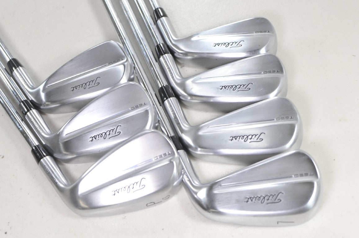 Titleist T250 2025 4-PW Iron Set Stiff Flex Right AMT Black Steel # 210338