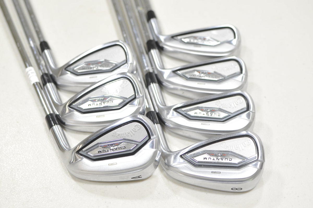 Callaway Quantum Max 5-PW, AW Iron Set Stiff Flex Right KBS Max 90 Steel #229040