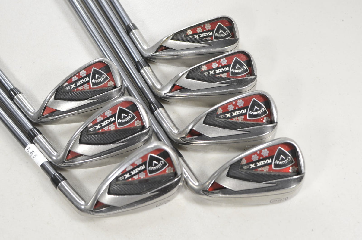 Callaway RAZR X HL 6-PW,AW,SW Iron Set Ladies Womens Flex 50g Graphite #226377