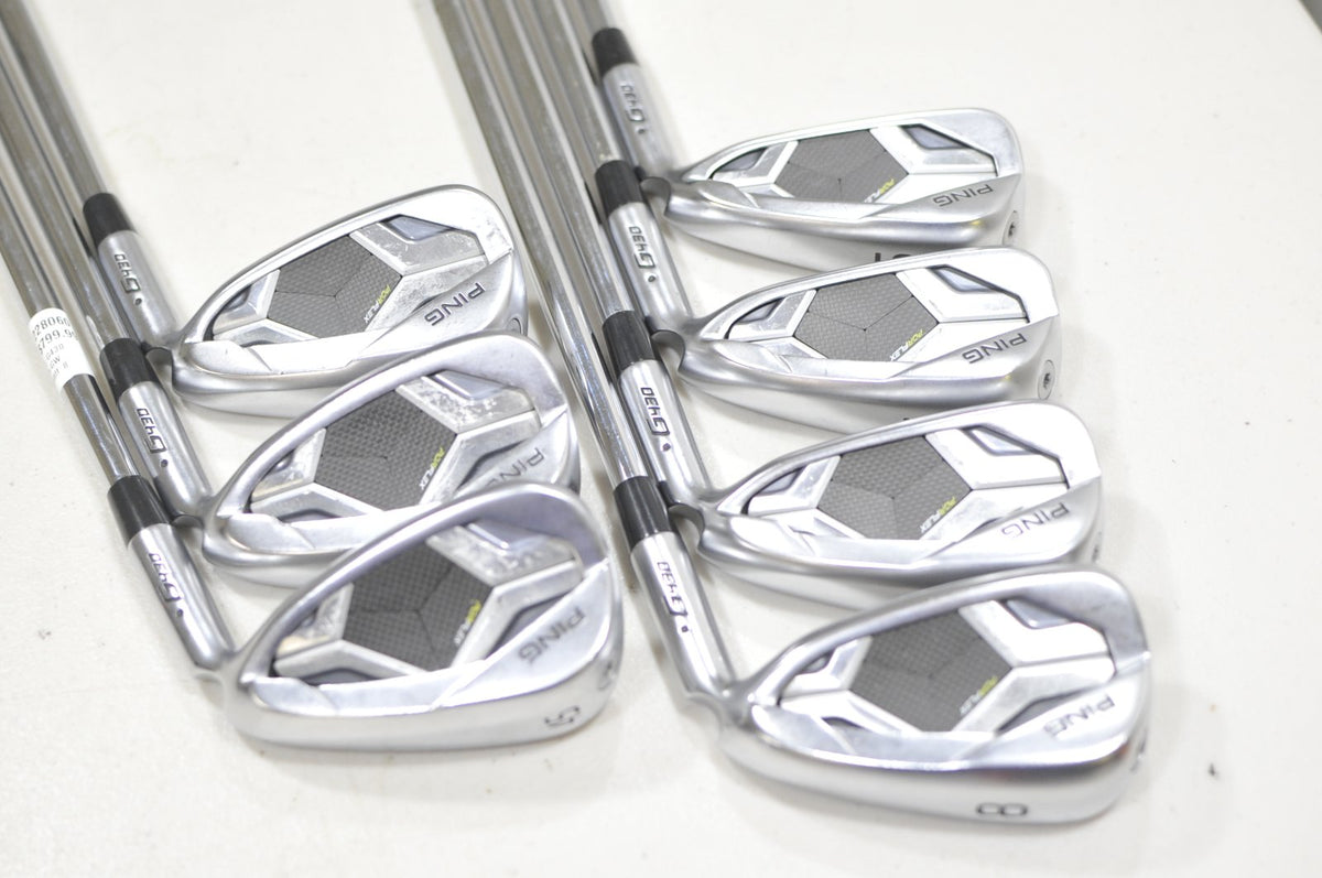 Ping G430 5-W,45* Iron Set Right Stiff Flex Black Dot DG S300 105g Steel #228060