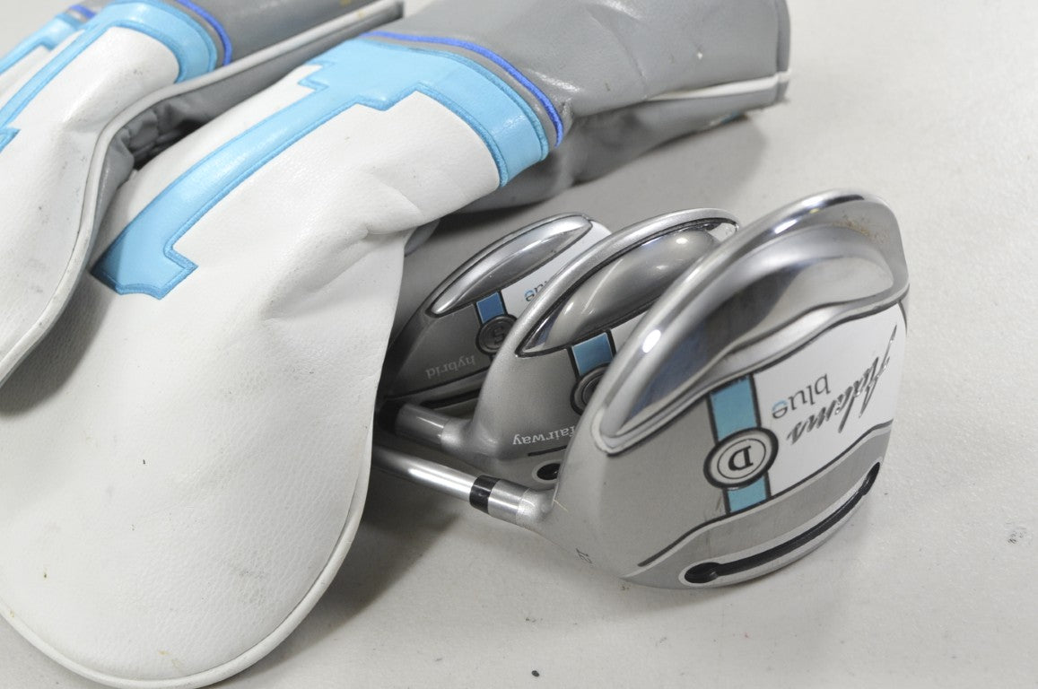 Adams Blue Womens 12* Driver, #3 Fairway Wood, #5 Hybrid Set Ladies Flex #223311