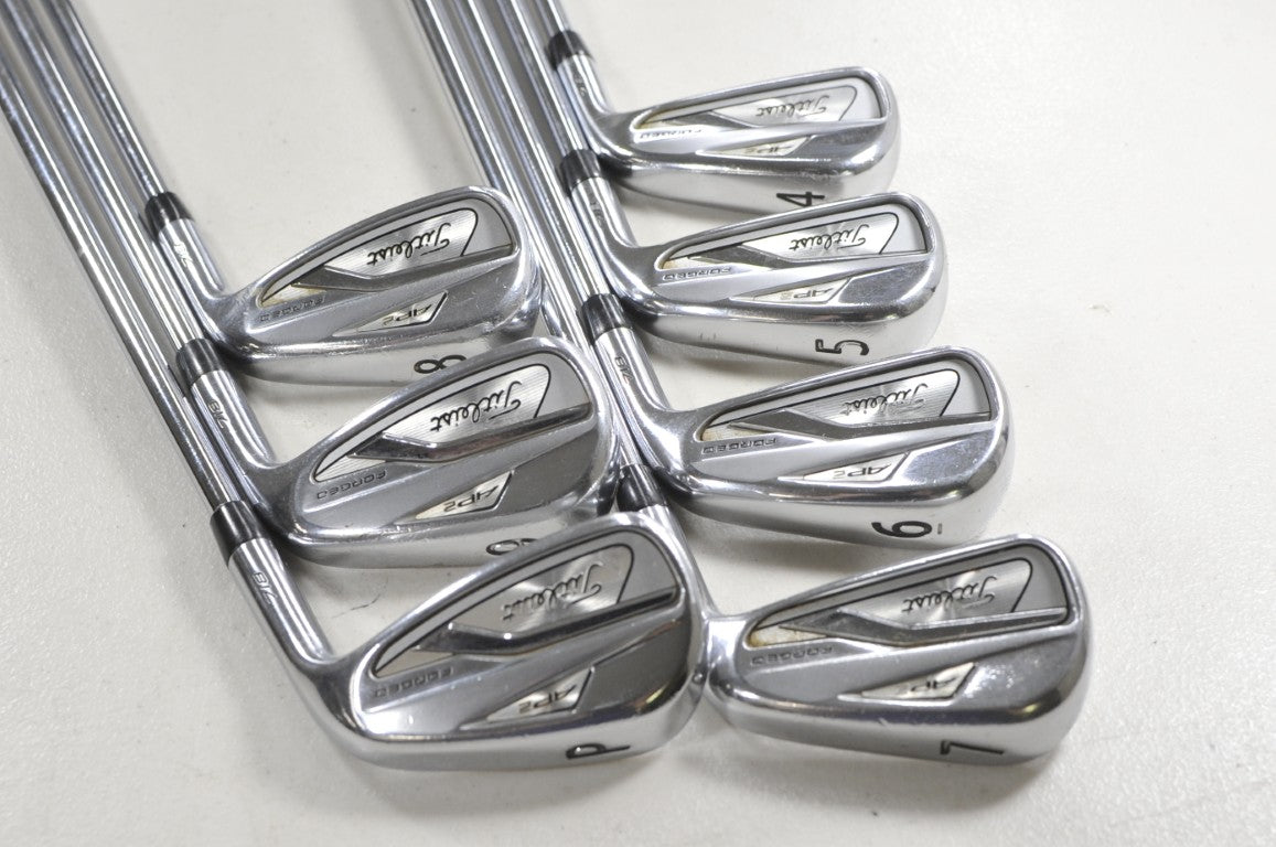 Titleist 718 AP2 4-PW Iron Set Stiff Flex RH Project X Rifle 6.0 Steel #218525