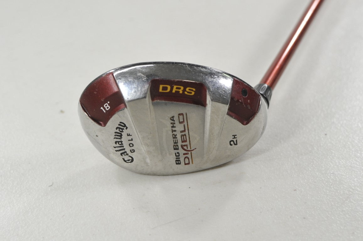 LEFT HANDED Callaway Big Bertha Diablo 2-18* Hybrid Stiff Flex Graphite # 221387