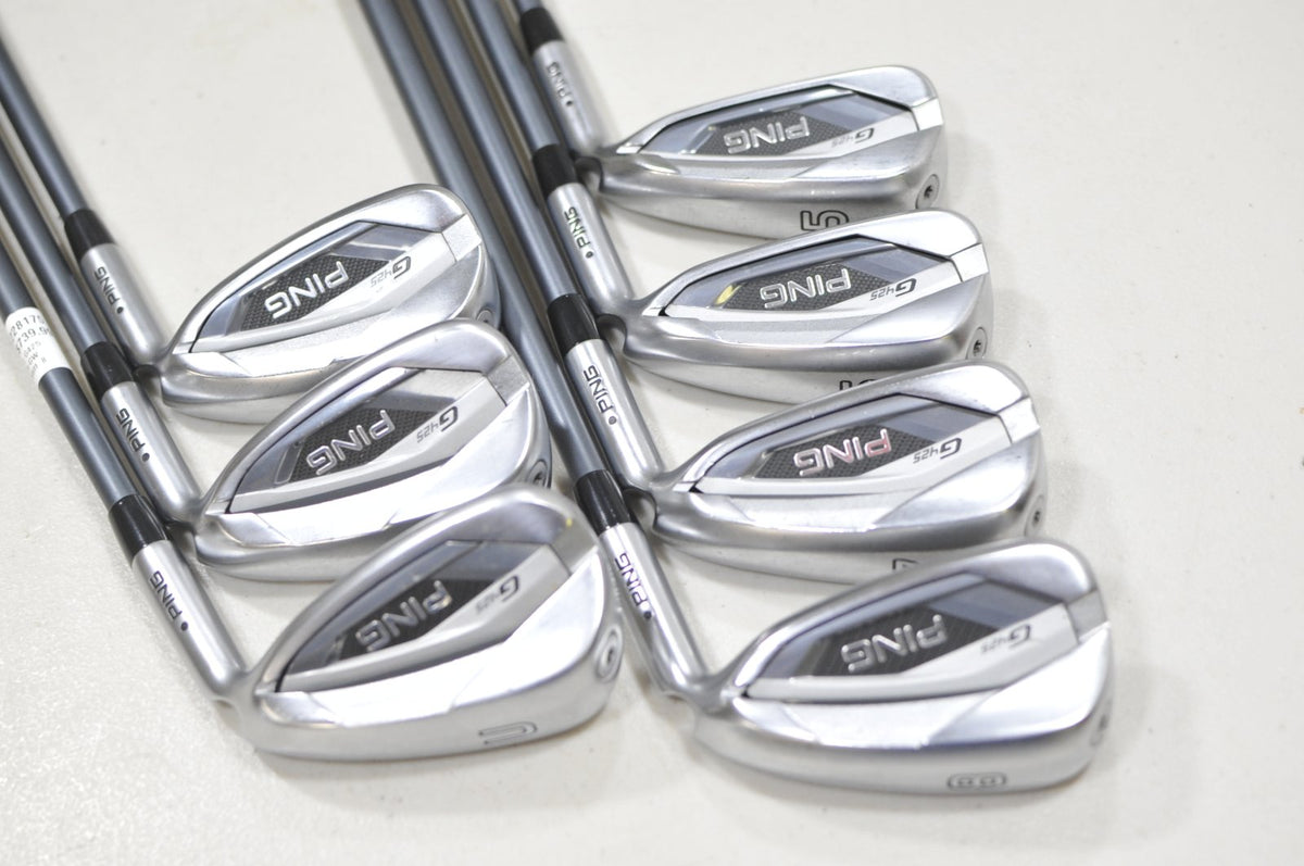 Ping G425 5-W,UW Iron Set Stiff Flex Black Dot Right Alta CB Graphite #228175