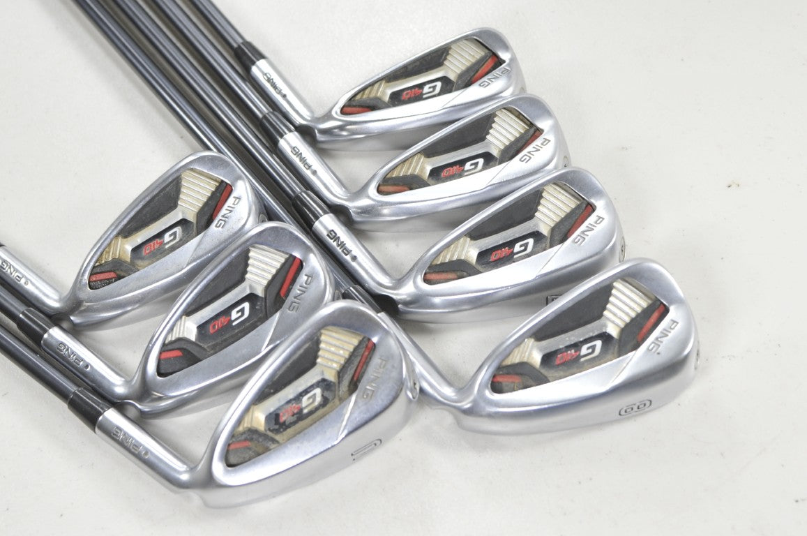 Ping G410 5-W,UW Iron Set Senior Flex Black Dot RH Alta CB AWT Graphite #223225