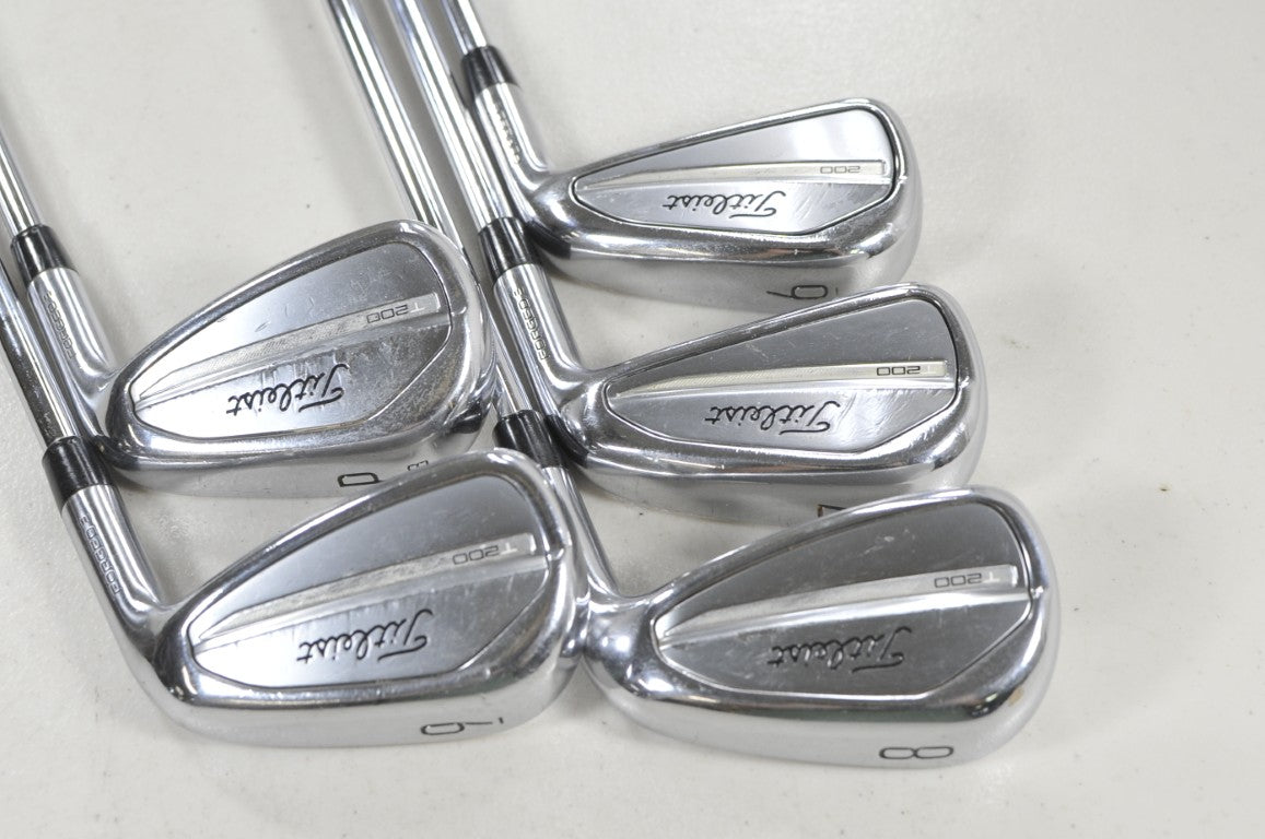 Titleist T200 2023 6-PW Iron Set Stiff Flex Right AMT Red S300 Steel #225069