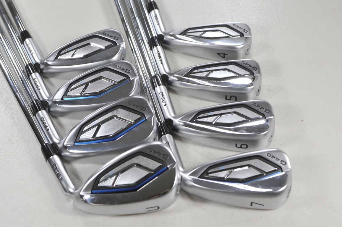 Ping G440 4-W,UW Iron Set Stiff Flex Black Dot Right AWT 3.0 Steel +1