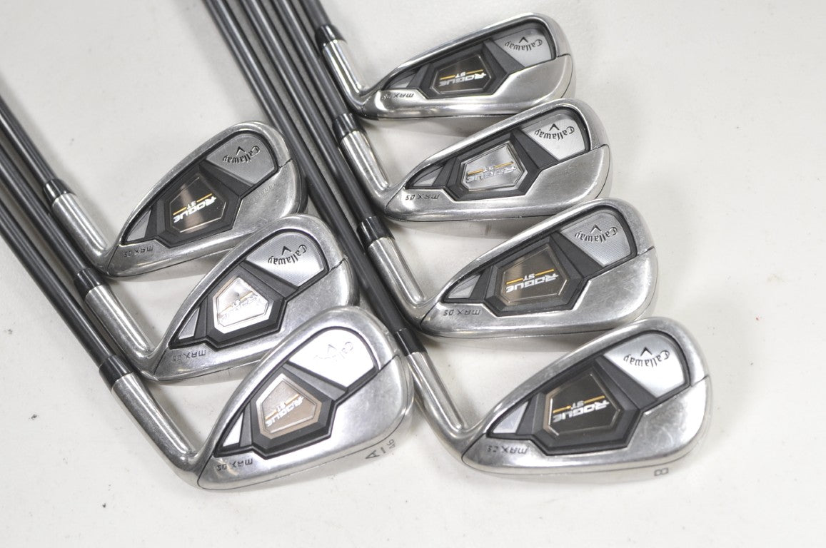 Callaway Rogue ST MAX OS Lite 5-PW,AW Iron Set Senior Flex RH Graphite # 220430