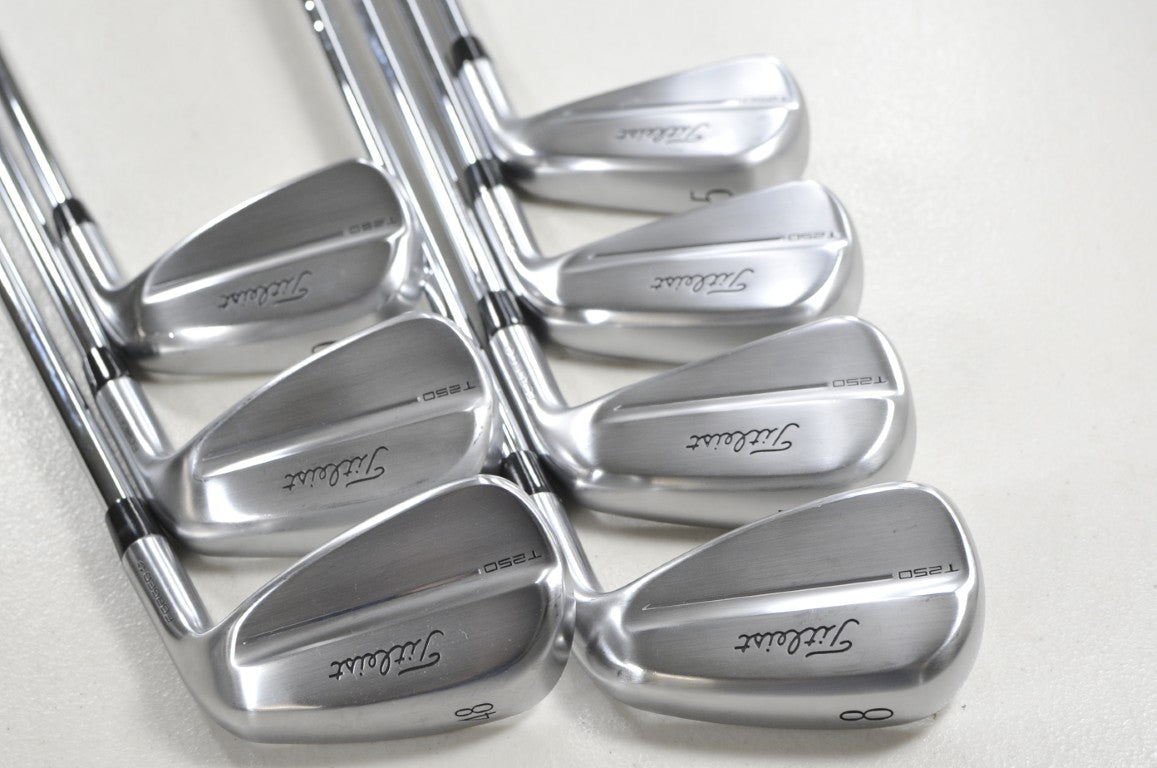 Titleist T250 2025 5-PW,48* Iron Set Stiff Flex Right AMT Black Steel # 215337