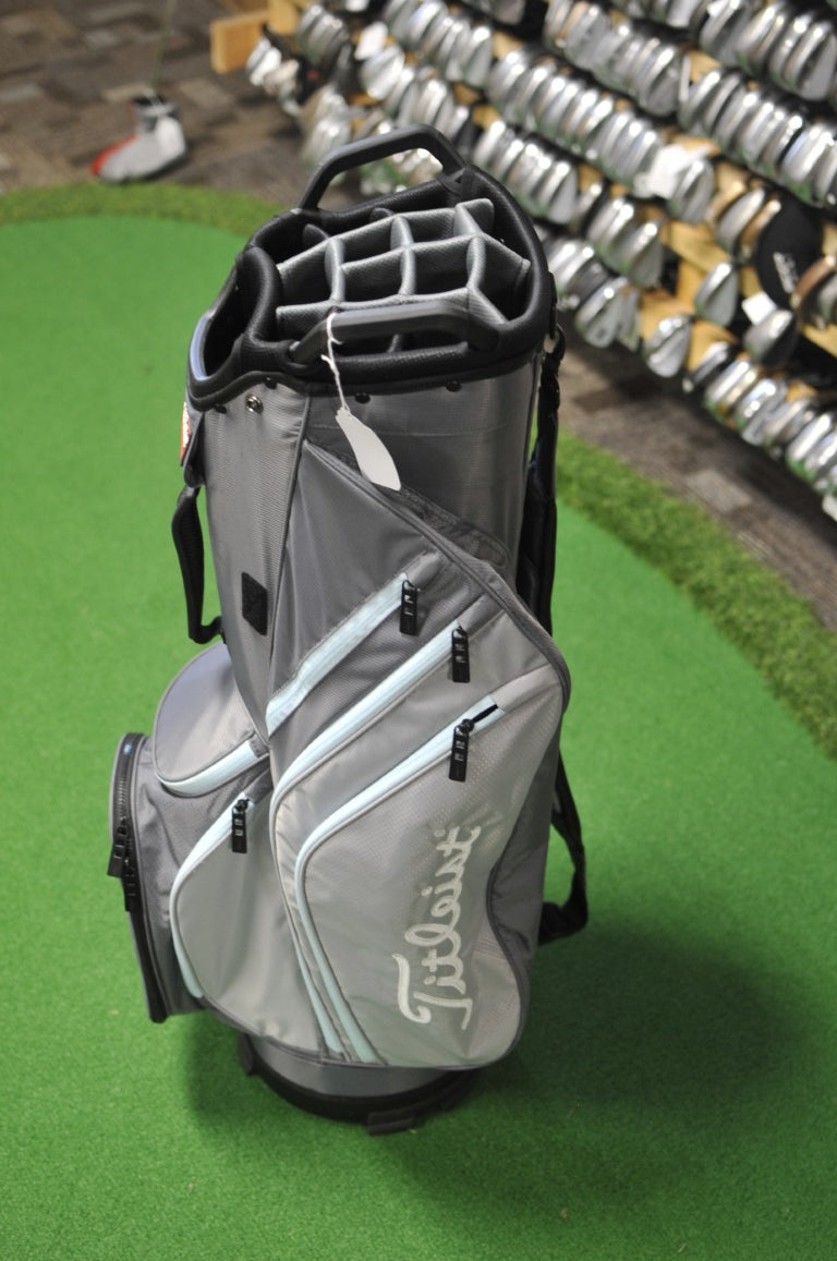 Titleist Lightweight Cart Golf Bag Gray & Light Blue 14-Way Top  # 223496