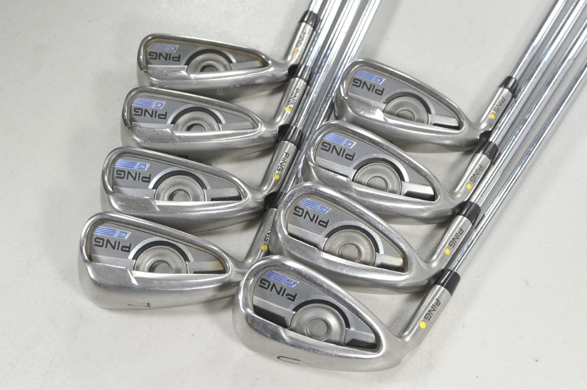 LEFT HANDED Ping G Series 4-W,UW Iron Set Regular Flex Yellow Dot Steel #224533