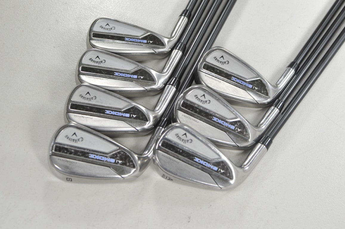 LEFT HANDED Callaway Paradym Ai Smoke 5-PW,AW Iron Set Senior Graphite # 223662