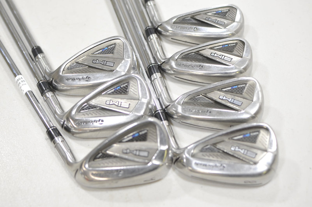 TaylorMade SIM2 Max 5-PW, AW Iron Set Stiff Flex RH KBS Max MT 85g Steel #230864
