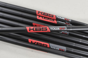 KBS Tour FLT 120g Stiff Black 4-PW,GW Iron Shaft Set .355 Steel 8pc New #226827