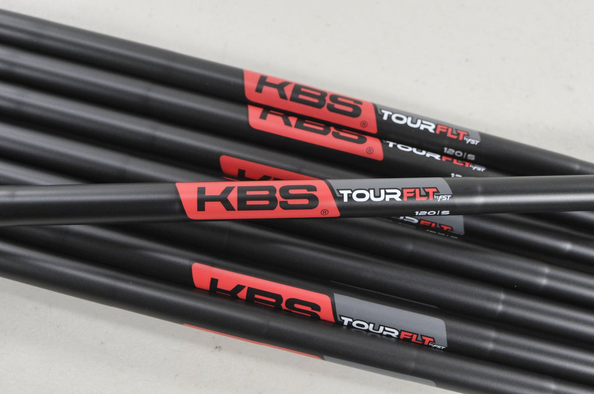 KBS Tour FLT 120g Stiff Black 4-PW,GW Iron Shaft Set .355 Steel 8pc New #226827