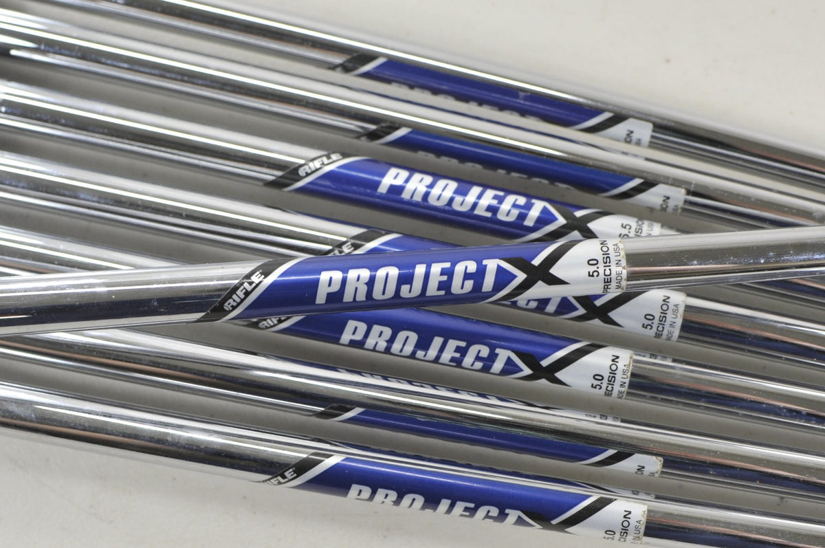Project X Chrome Rifle 5.0 Senior Flex 7pc Iron Shaft Set .355 Steel #225766