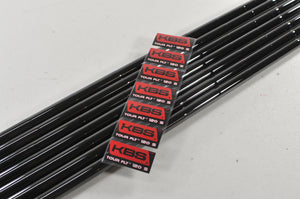 NEW KBS Tour FLT Black 120G Stiff 4-PW Iron Shaft Set Steel Taper .355 #227066