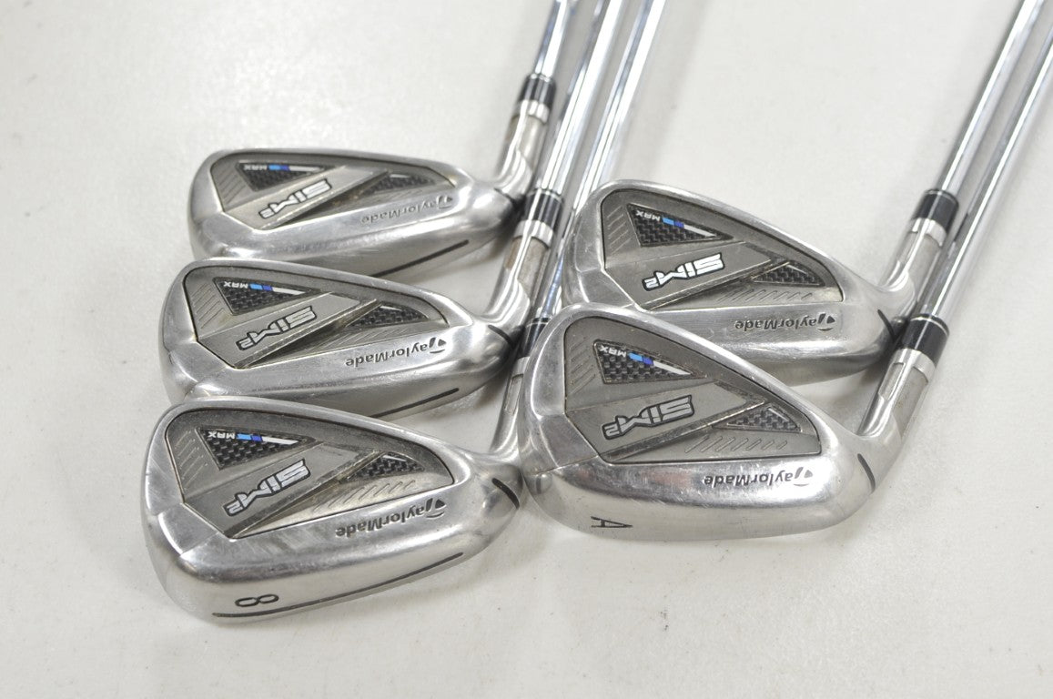 LEFT HANDED TaylorMade SIM2 Max 6-9,AW Iron Set Stiff KBS MAX MT Steel # 223564