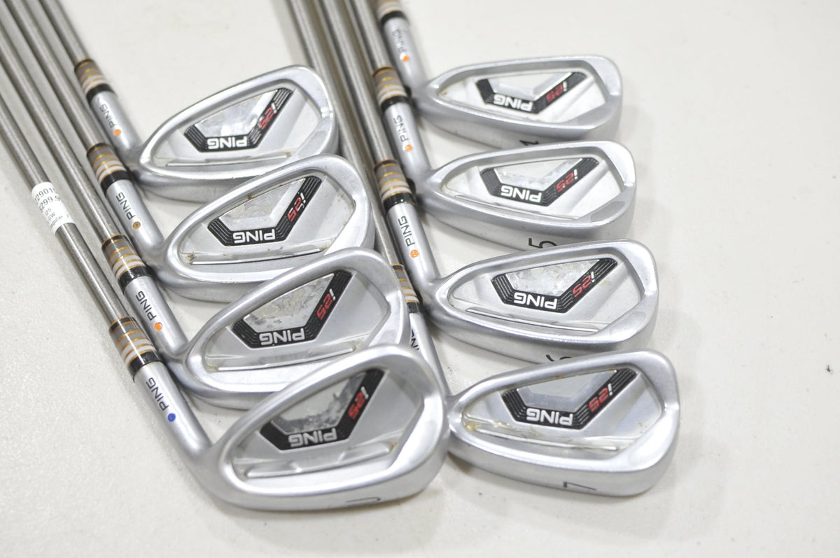 Ping i25 4-W, UW Iron Set Regular Flex RH SteelFiber i95 cw Graphite #229015