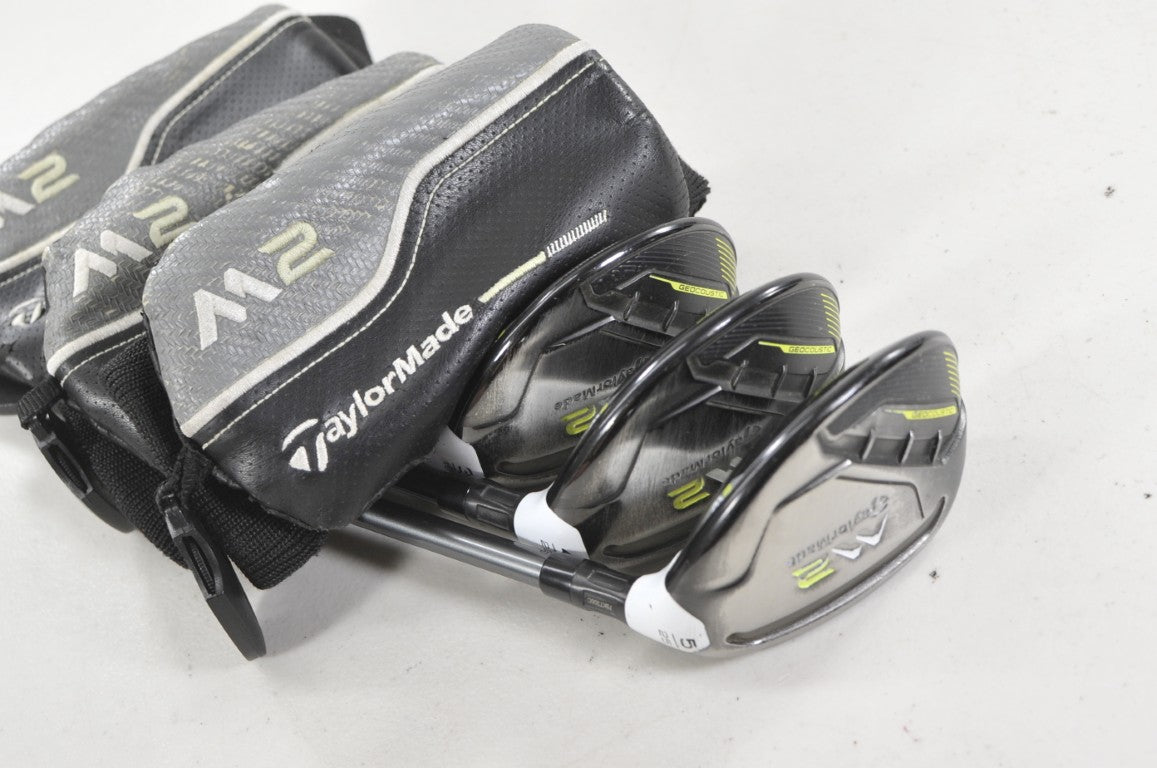 TaylorMade M2 Rescue 2017 3, 4, 5 Hybrid Set Stiff Flex Reax 75 Graphite #220523