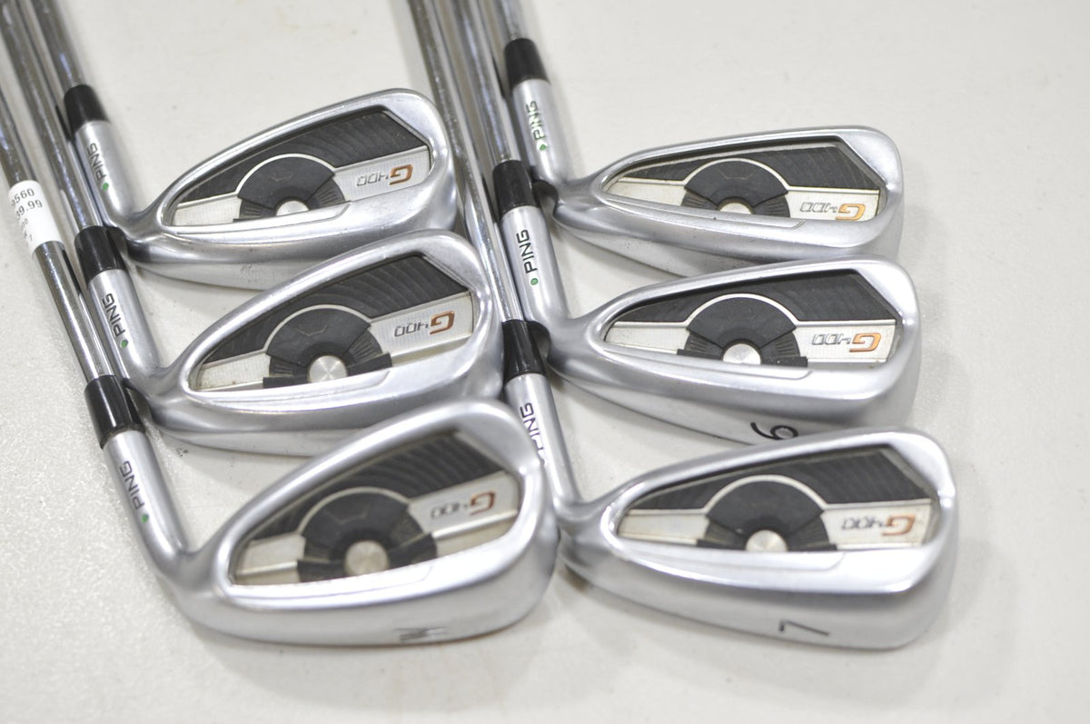 Ping G400 5-W Iron Set Stiff Flex Green Dot Right KBS Tour 120g Steel #229560