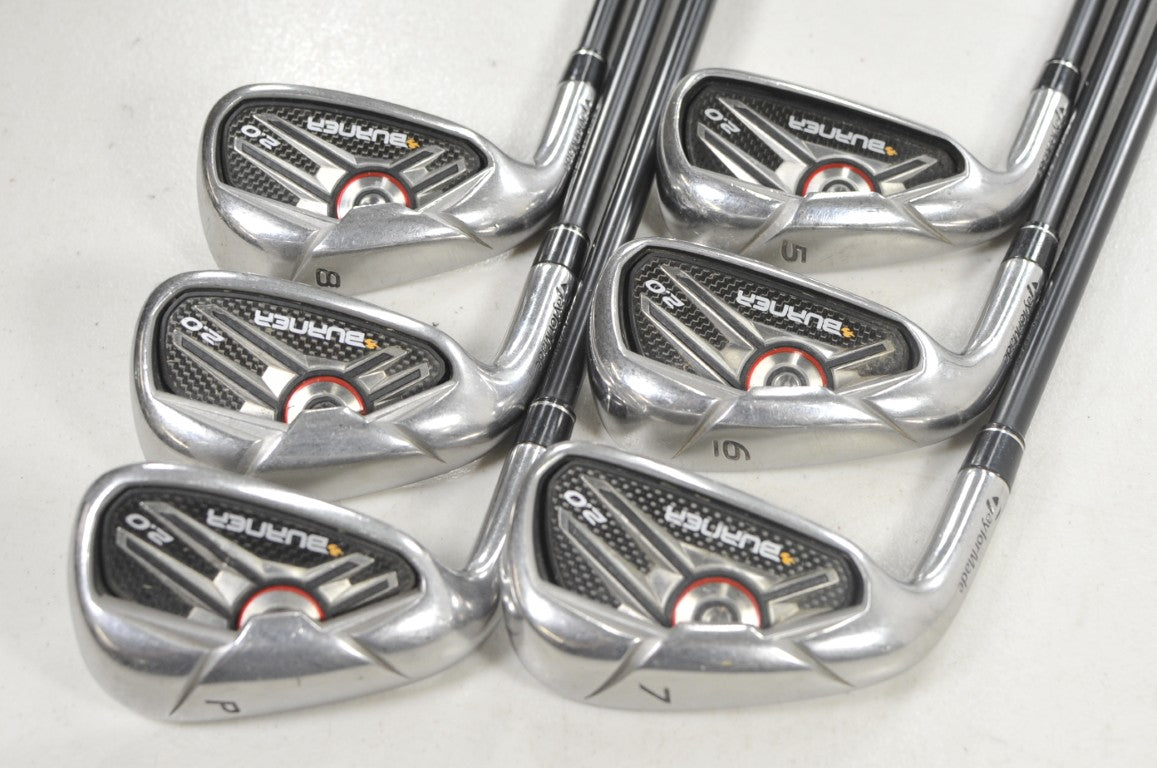 LEFT HAND TaylorMade Burner 2.0 5-PW Iron Set Regular Flex 65g Graphite # 222232