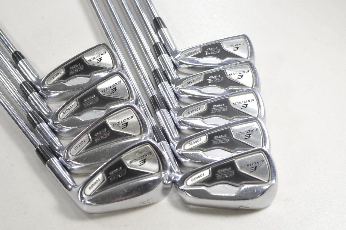 Tour Edge Exotics EXS Pro Forged 3-PW,AW Iron Set Regular Flex RH Steel # 217709