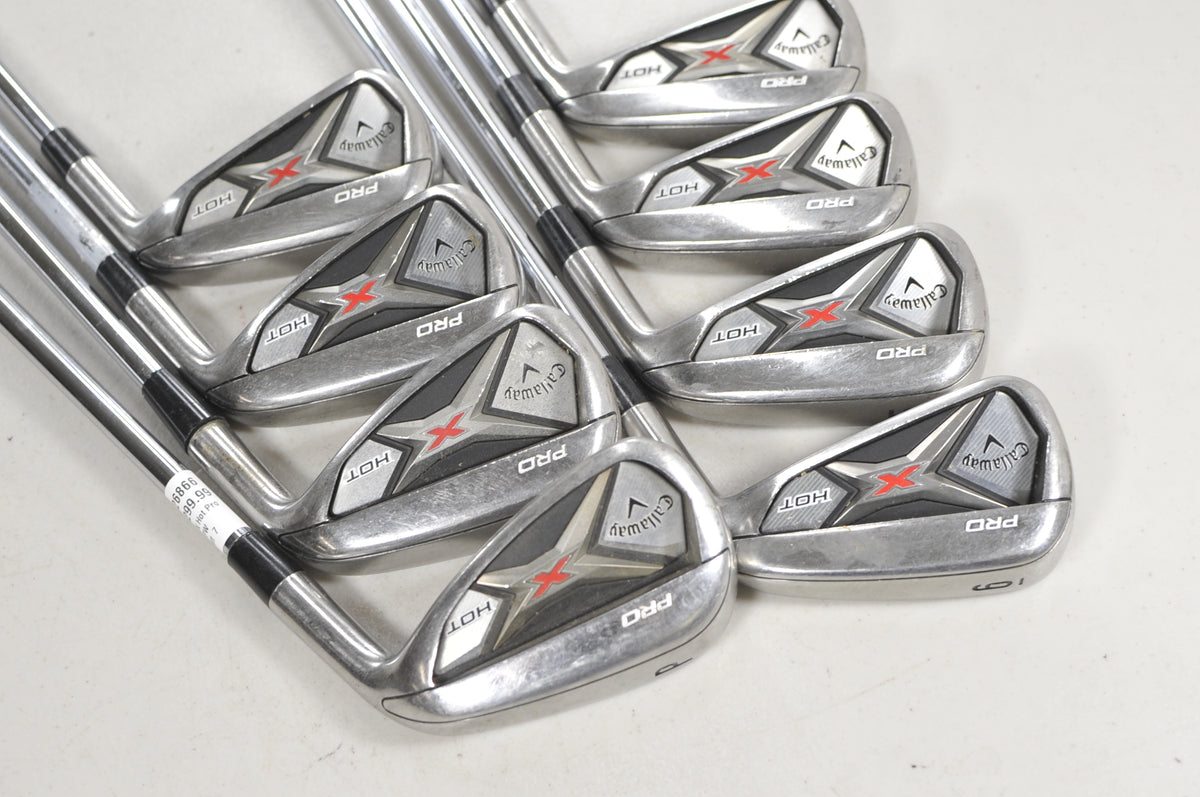 Callaway X Hot Pro 3-PW Iron Set Stiff Project X Flighted 95 6.0 Steel #226866
