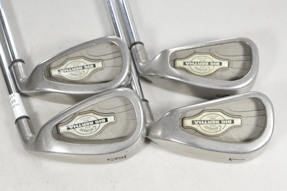 Callaway Big Bertha X-12 6-9 Iron Set Stiff Flex RH Memphis 10 98 Steel #226411