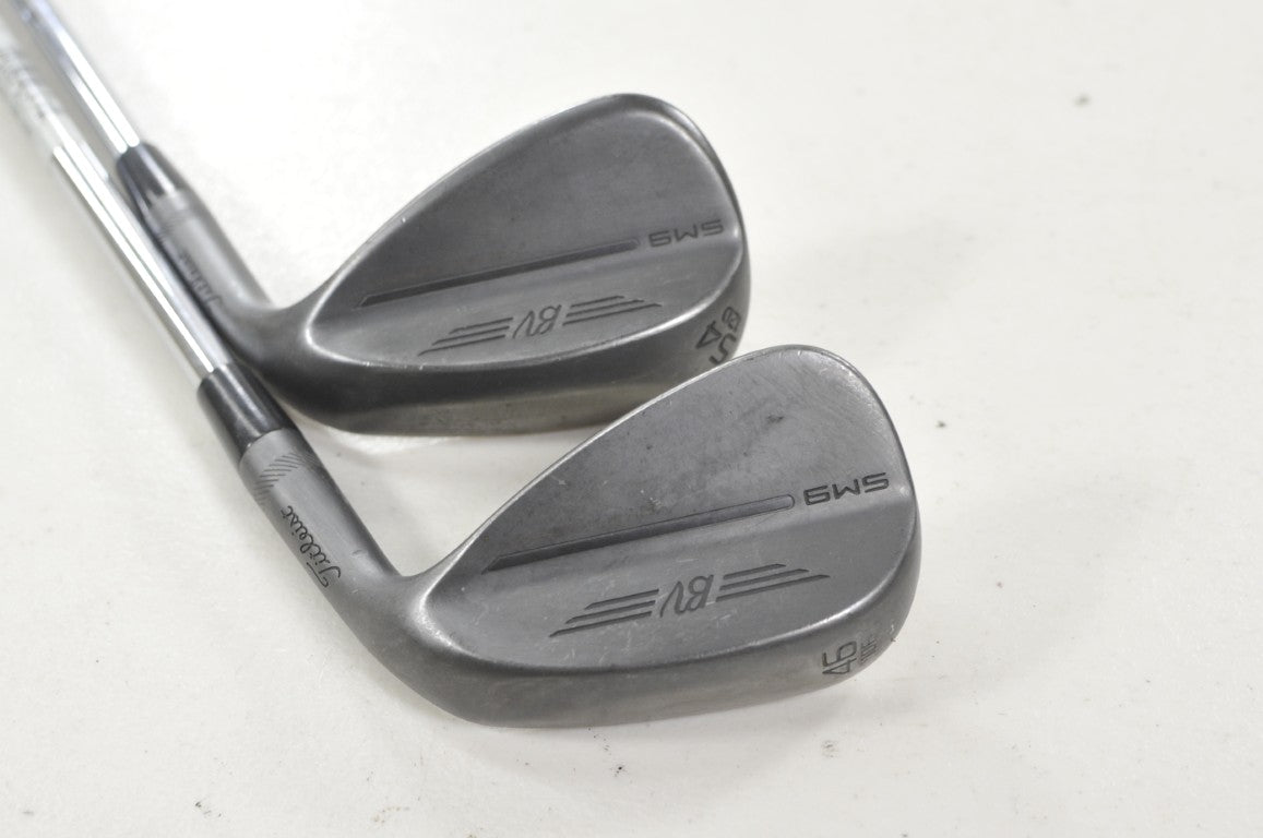 Titleist Vokey SM9 Jet Black 46*, 54* Wedge Set BV Wedge Flex Steel  # 222438