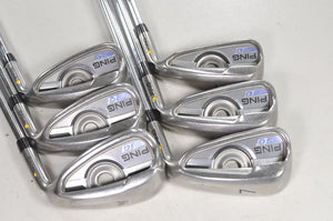 Ping G Series 5-W Iron Set Stiff Flex Yellow Dot Right AWT 2.0 Steel # 220688