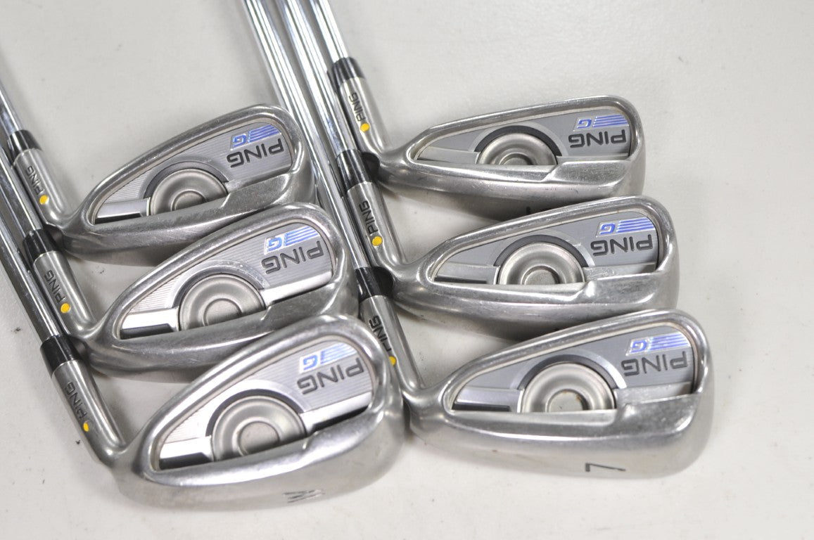 Ping G Series 5-W Iron Set Stiff Flex Yellow Dot Right AWT 2.0 Steel # 220688