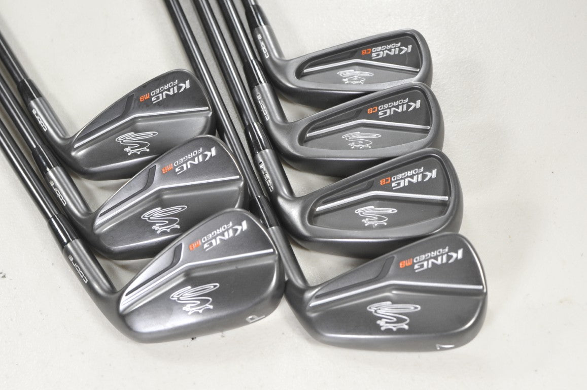 Cobra King Forged MB/CB Black 2023 4-PW Iron Set Stiff RH AMT S300 Steel #217297