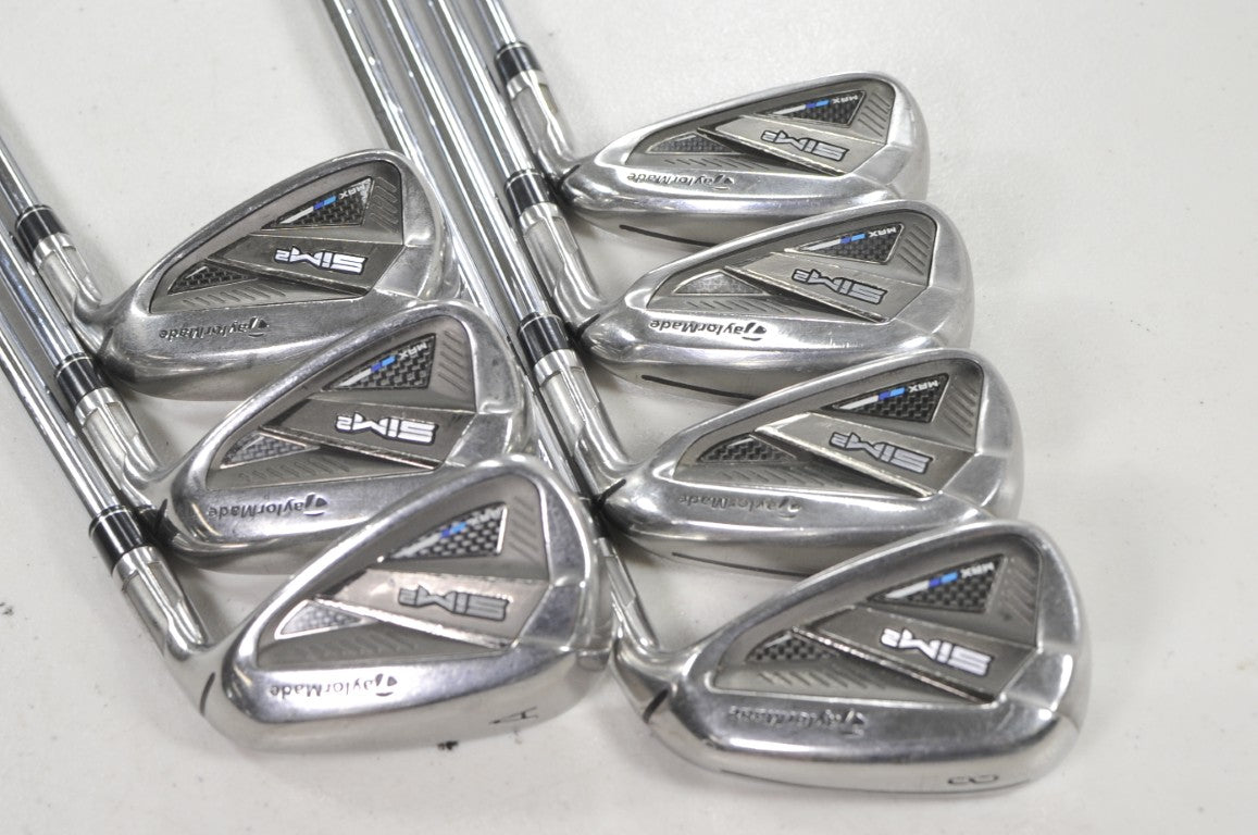 TaylorMade SIM2 Max 5-PW,AW Iron Set Regular Flex RH KBS Tour 110g Steel #219424