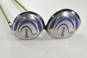 Ping G5 5-18* and 7-21* Fairway Wood Set NV 75g Regular Flex Graphite # 221005