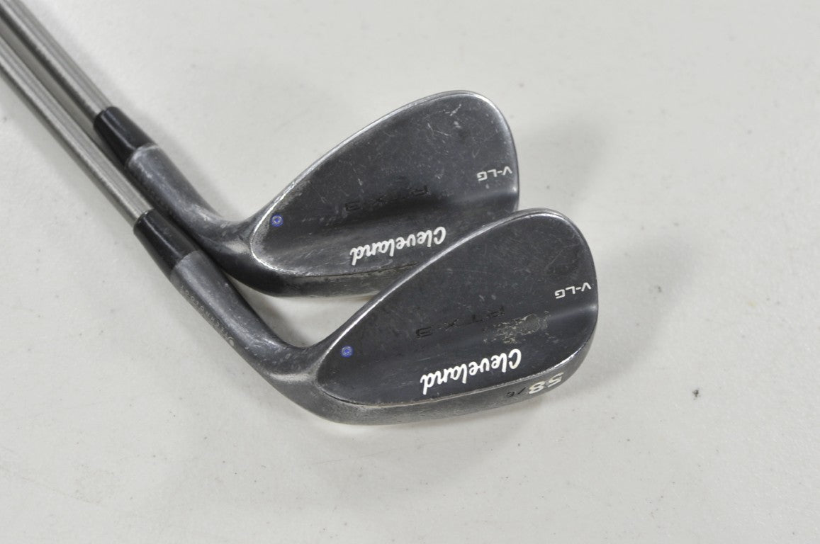 Cleveland RTX-3 Black Satin 54*, 58* Wedge Set SteelFiber 95g Stiff Flex #224318