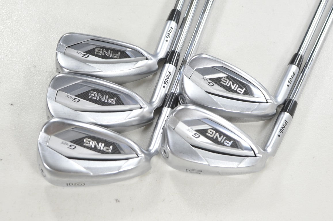 LEFT HANDED Ping G425 7-W,UW Iron Set Stiff Flex Black Dot AWT 2.0 Steel #224325