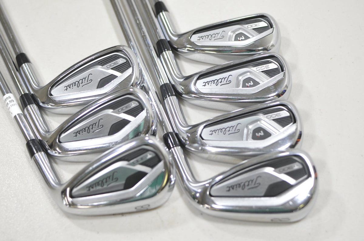 Titleist T300 2021 5-PW, 48 Iron Set Stiff Flex Right AMT Red S300 Steel #229996
