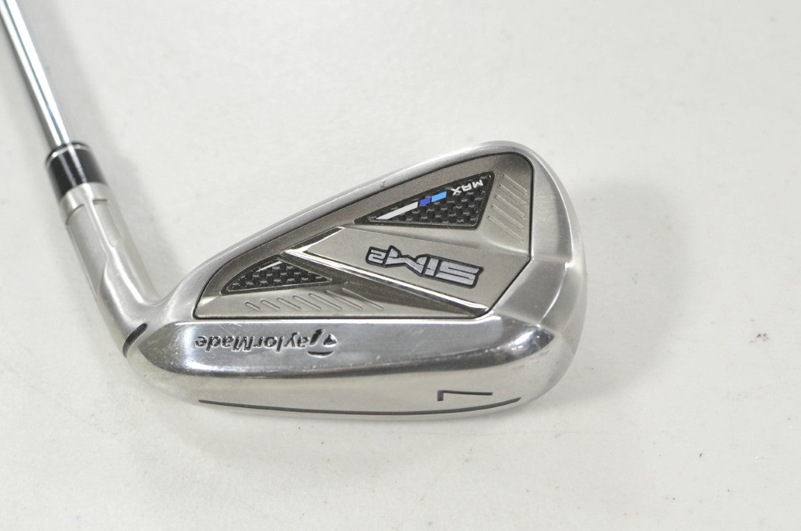 TaylorMade SIM2 Max Single 7 Iron Stiff Flex Right KBS MAX MT 85g Steel # 222536