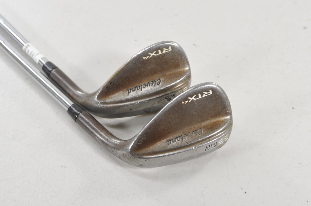 Cleveland RTX-4 Tour Raw 56*, 60* Wedge Set RH KBS Tour 120g Stiff Steel #225588