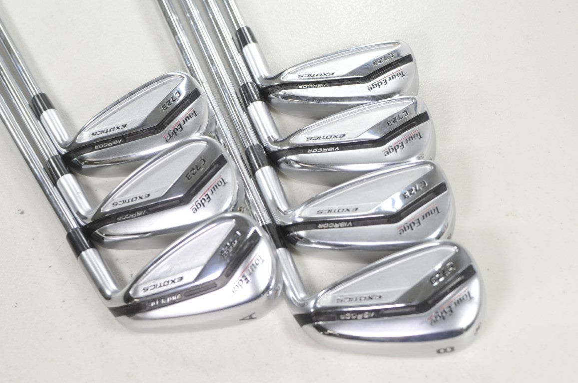 Tour Edge Exotics C723 5-PW,AW Iron Set Stiff Flex RH KBS Tour 120 Steel #219859
